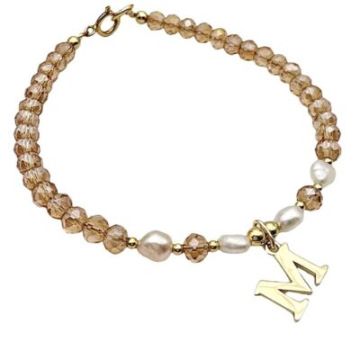 Pulsera Champagne Inicial de plata Pulsera Champagne Inicial de plata