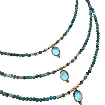Collar Apatita Azul