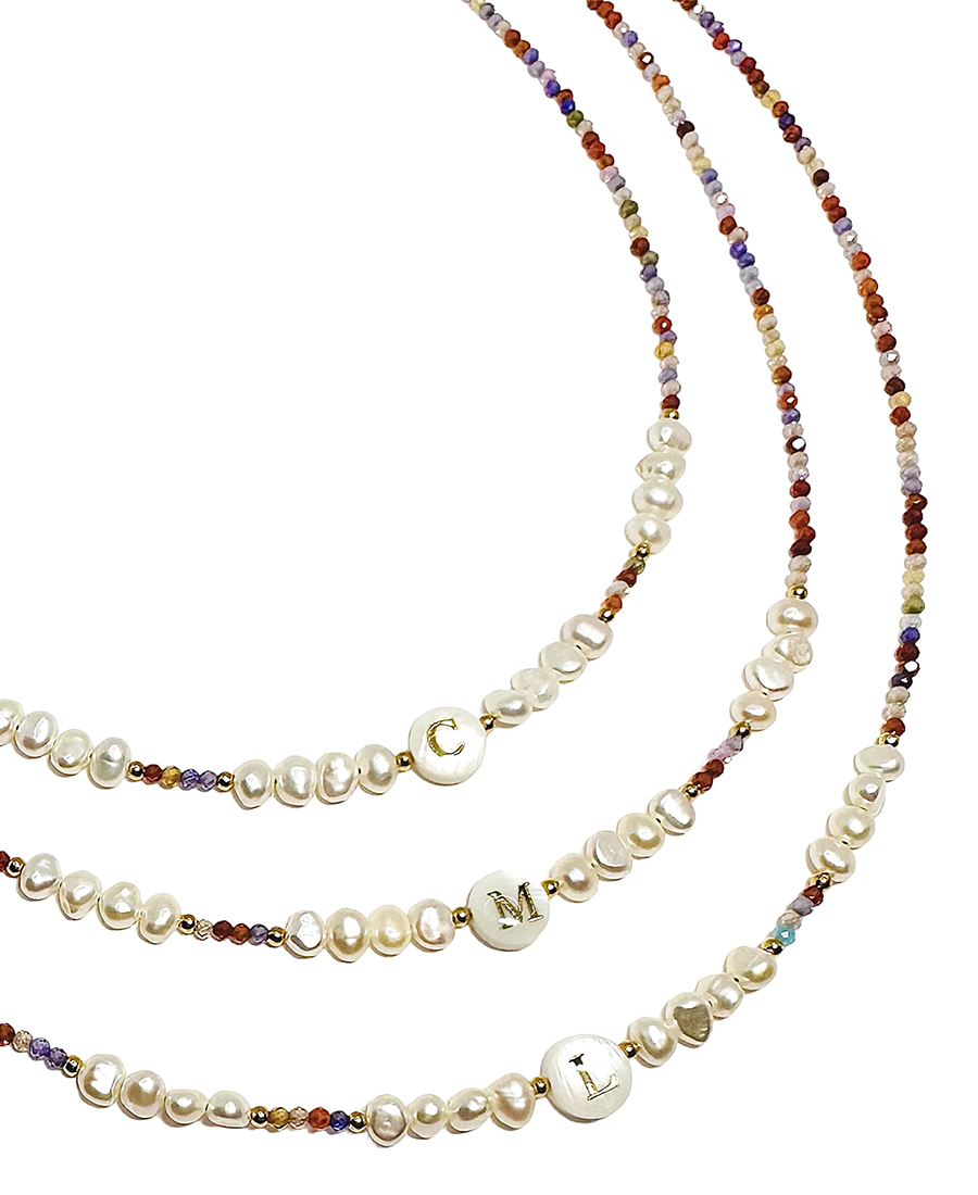 Collar Multicolor Inicial Collar Multicolor Inicial - Imagen 3